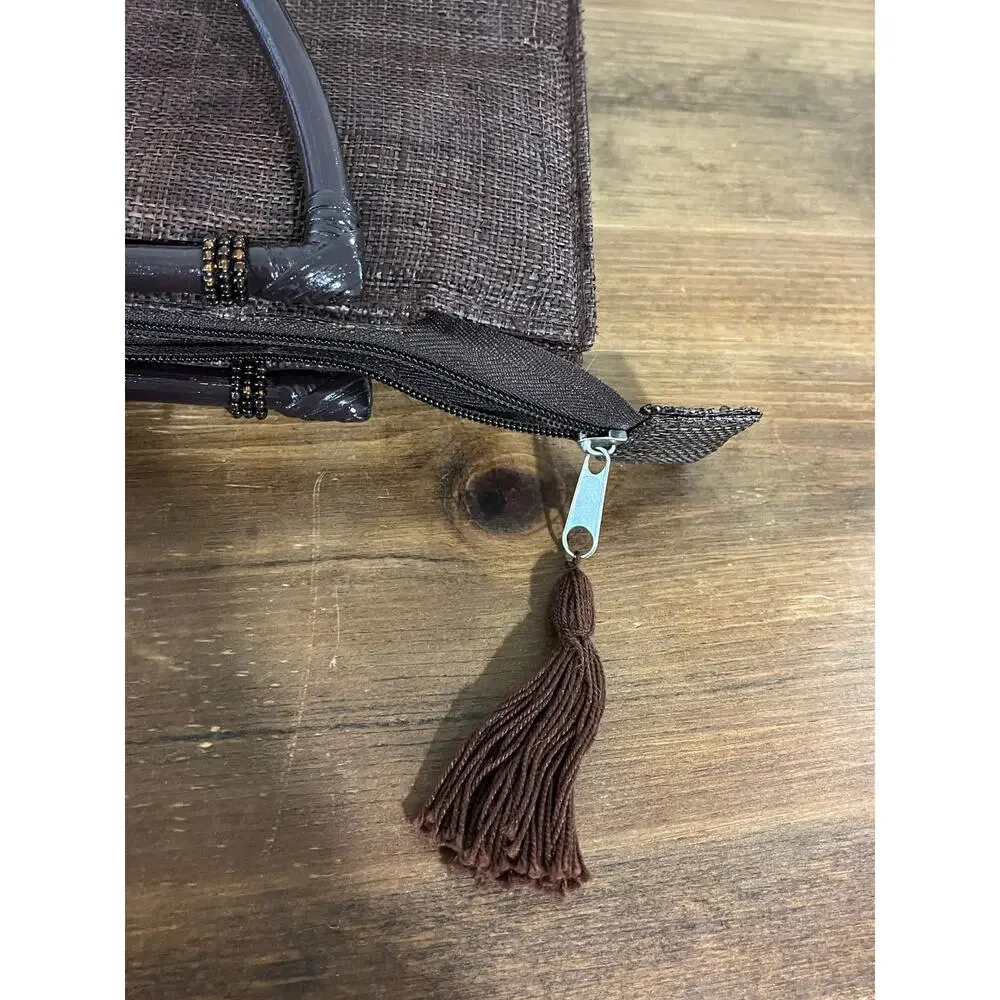 Artsy Boho Embellished Top Handle Bag Unique Indie Festival Statement Purse - Picture 11 of 15